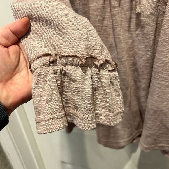 KORI America Women's Size Large Top Pink Lavender Casual Boho Embroidered - Picture 5 of 7